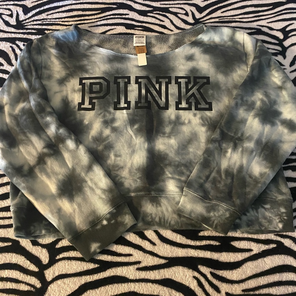 PINK crew sweatshirt crop top. NEW WITH TAGS